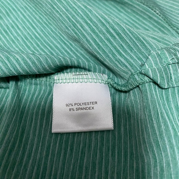 Peter Millar Summer Comfort Men’s XL Green & White Striped Short Sleeve Shirt. - Picture 10 of 10
